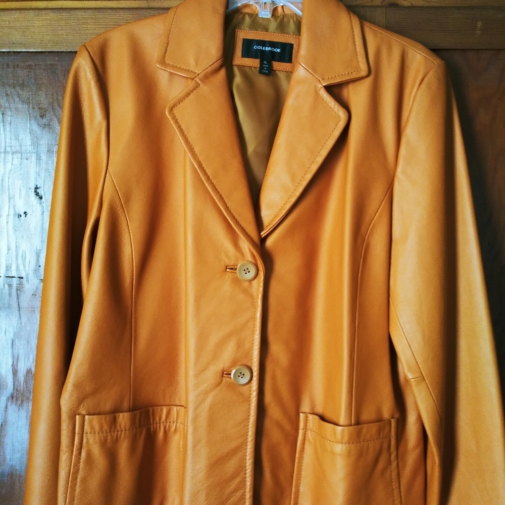 Colebrook Leather Blazer XL